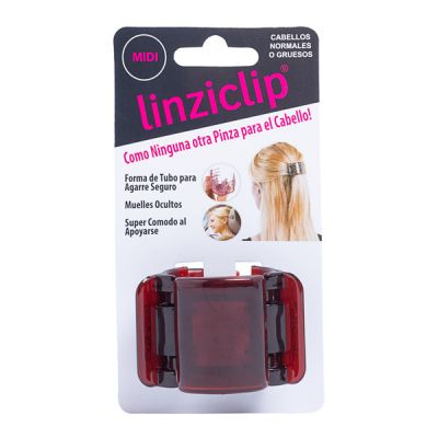 LINZICLIP MIDI CLIP MARRON BRILLANT