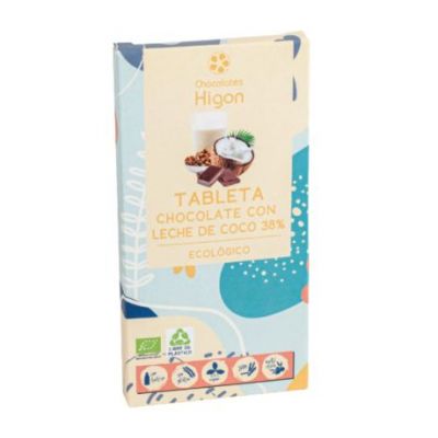 Cioccolato Al Latte Di Cocco 38% Eco 100g Cioccolatini Higon