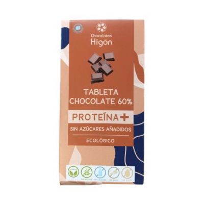 Choco 60% Proteina SinAzucar 70g Chocolates Higon