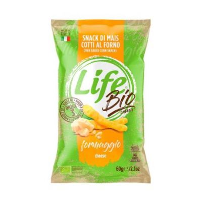 Snack Bio Al Formaggio Di Mais Senza Glutine 60g Life Snack