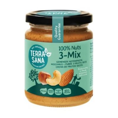 3Mix, Crema de Frutos Secos Sin Cacahuete Bio Vegan 250g Terrasana