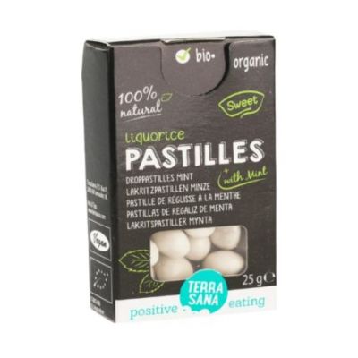 Pastillas de Regaliz Con Menta Bio Vegan 25g Terrasana
