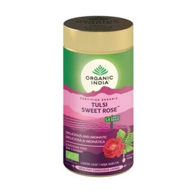 Tulsi Sweet Rose Infusion Eco 100g India biologica