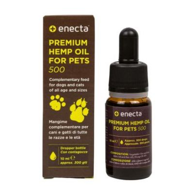 Olio di canapa premium per animali domestici 500 mg 10 ml Enecta