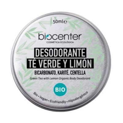 Festes Deodorant Grüner Tee Zitrone Bio Vegan 50ml Biocenter