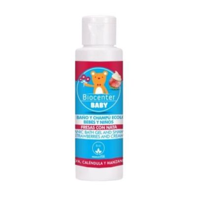 Gel Baño y Champu Baby Fresas con Nata Bio Vegan 100ml Biocenter