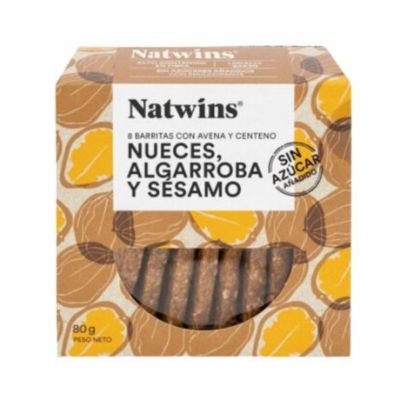 Barritas Nueces Algarroba Sesamo 1caja 80g Natwins