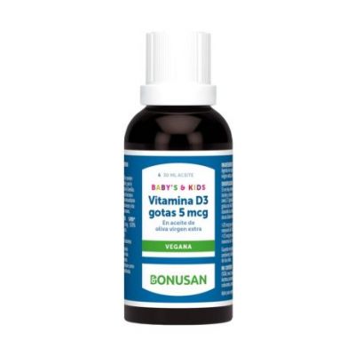 Gocce di vitamina D3 per bambini 5Mcg 30ml Bonusan