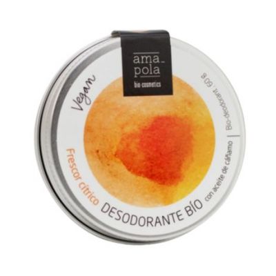 Desodorante Bio Solido Frescor Citrico 60gr Amapola Biocosmetics