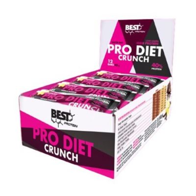 Barrita Proteica 40% Pro Diet Crunch Vainilla 12x45gr Best Protein