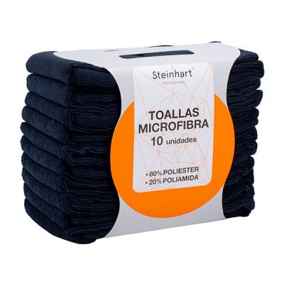 TOALLA STEINHART MICROFIBRA NEGRA 40X75 (10 u.)